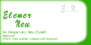 elemer neu business card